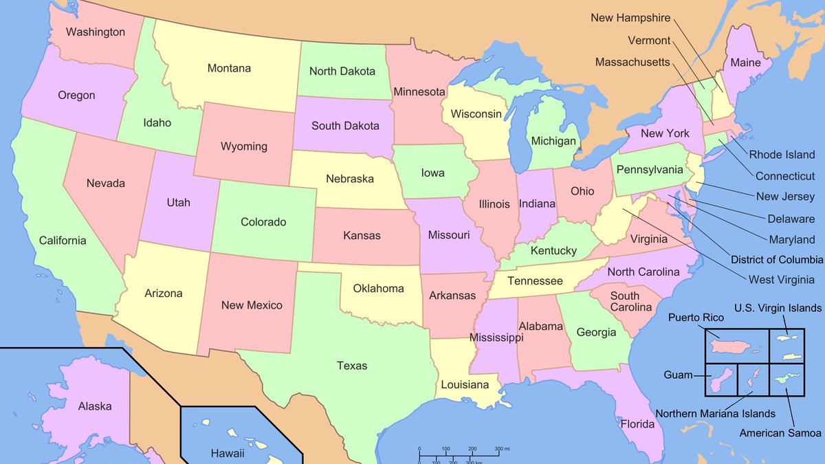 USA Map Resource: States, Regions, and National Layout — geography reference image