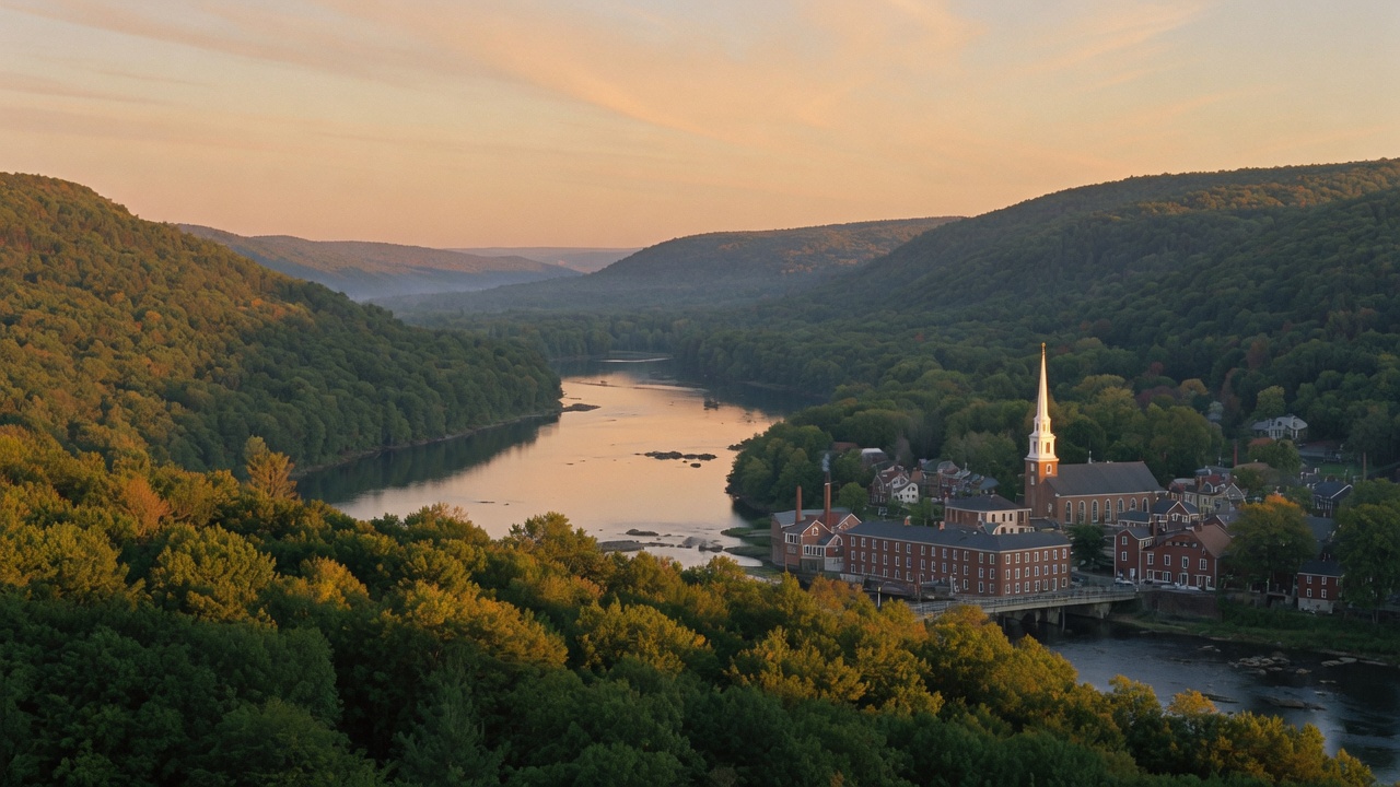 Massachusetts Berkshires and Pioneer Valley — educational cover (regional illustration)