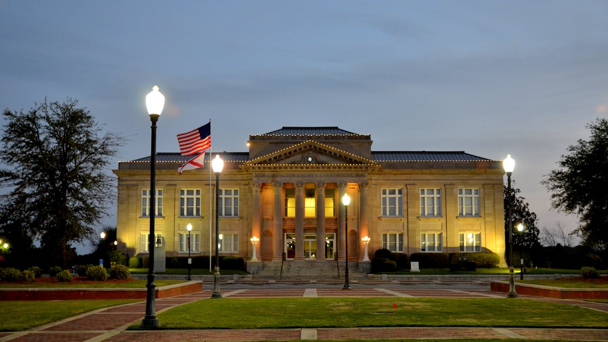 Educational briefing on the Office of the Sheriff for Covington County, Alabama — Andalusia. Not Covington, Kentucky. — educational cover (regional illustration)