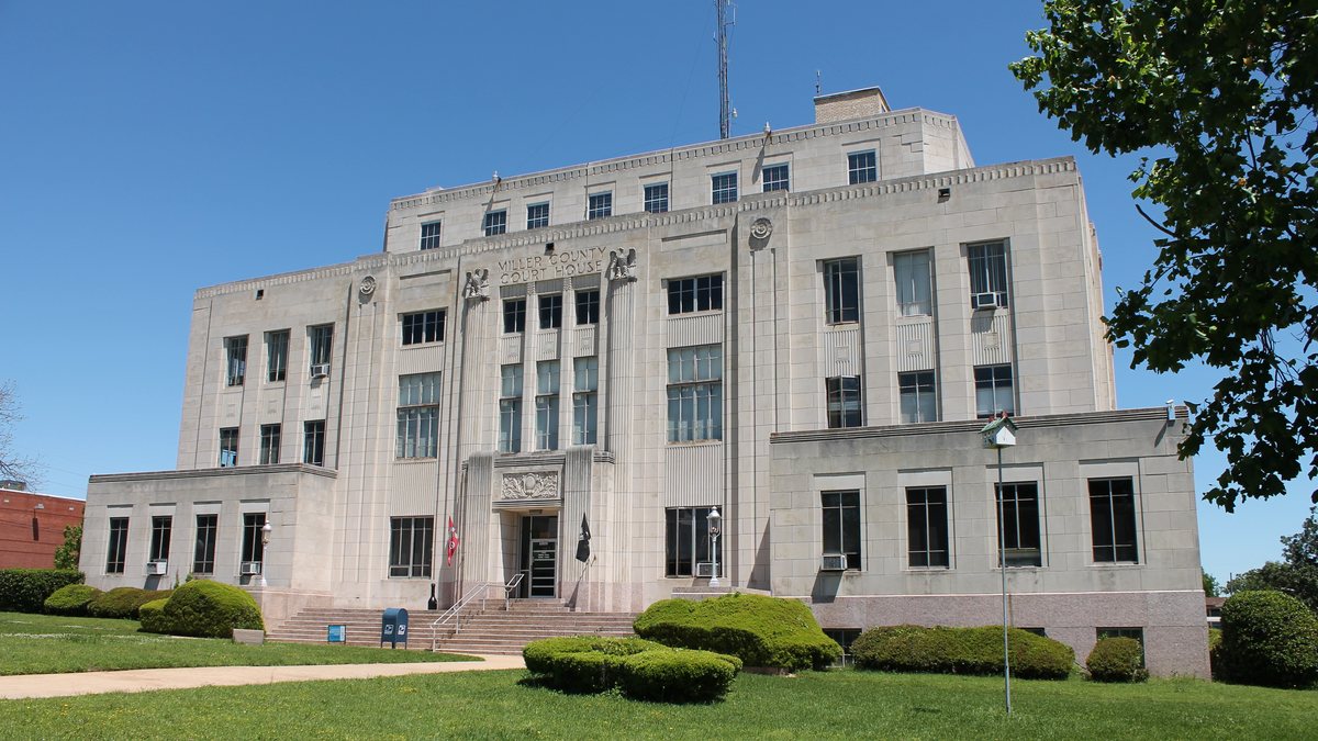 Educational briefing on the Office of the Sheriff for Miller County, Arkansas — Texarkana. Not Bowie County, Texas. This is the Arkansas side of Texarkana. — educational cover (regional illustration)