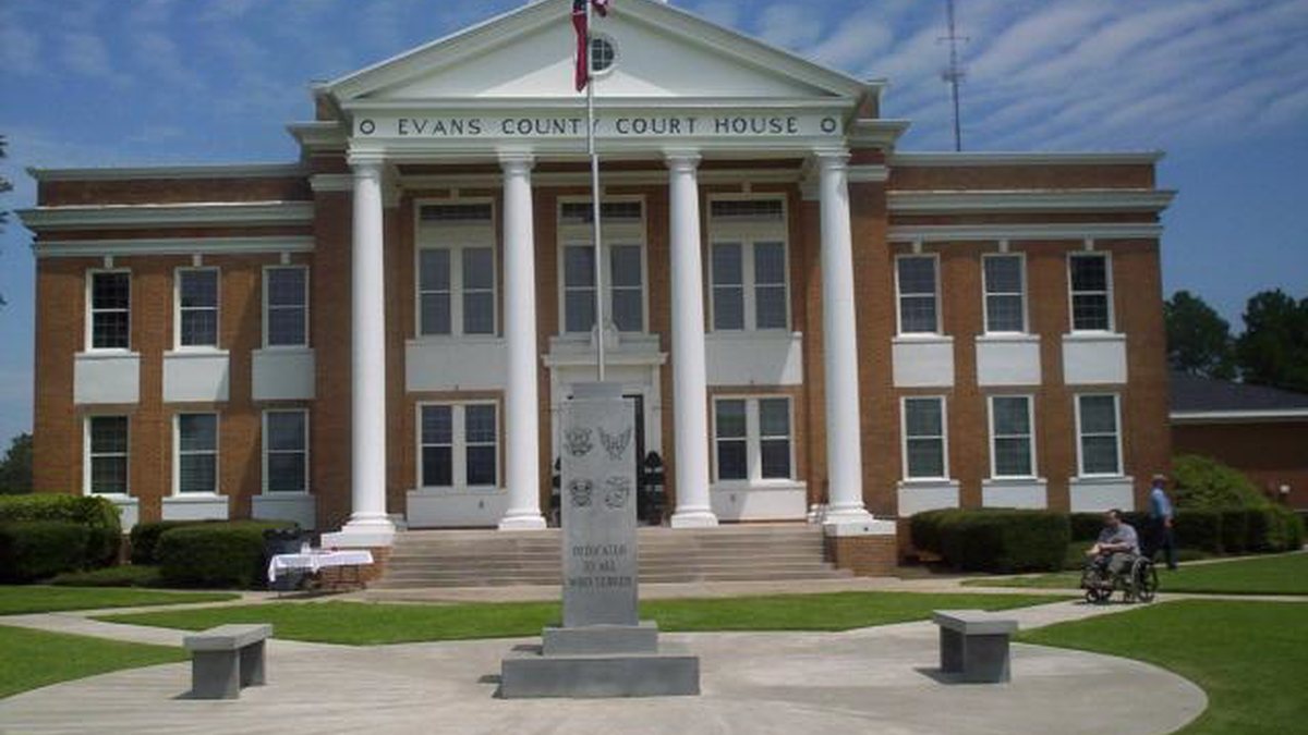 Educational briefing on the Office of the Sheriff for Evans County, Georgia — Claxton. — educational cover (regional illustration)