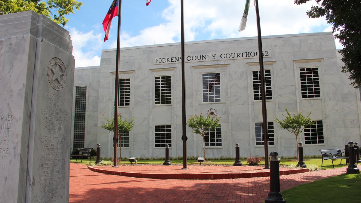 Educational briefing on the Office of the Sheriff for Pickens County, Georgia — Jasper. — educational cover (regional illustration)