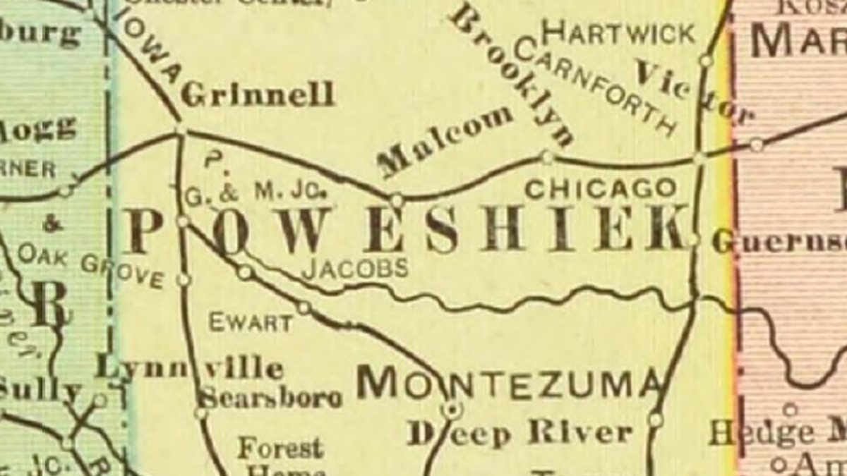 Educational briefing on the Office of the Sheriff for Poweshiek County, Iowa — Montezuma. — educational cover (regional illustration)