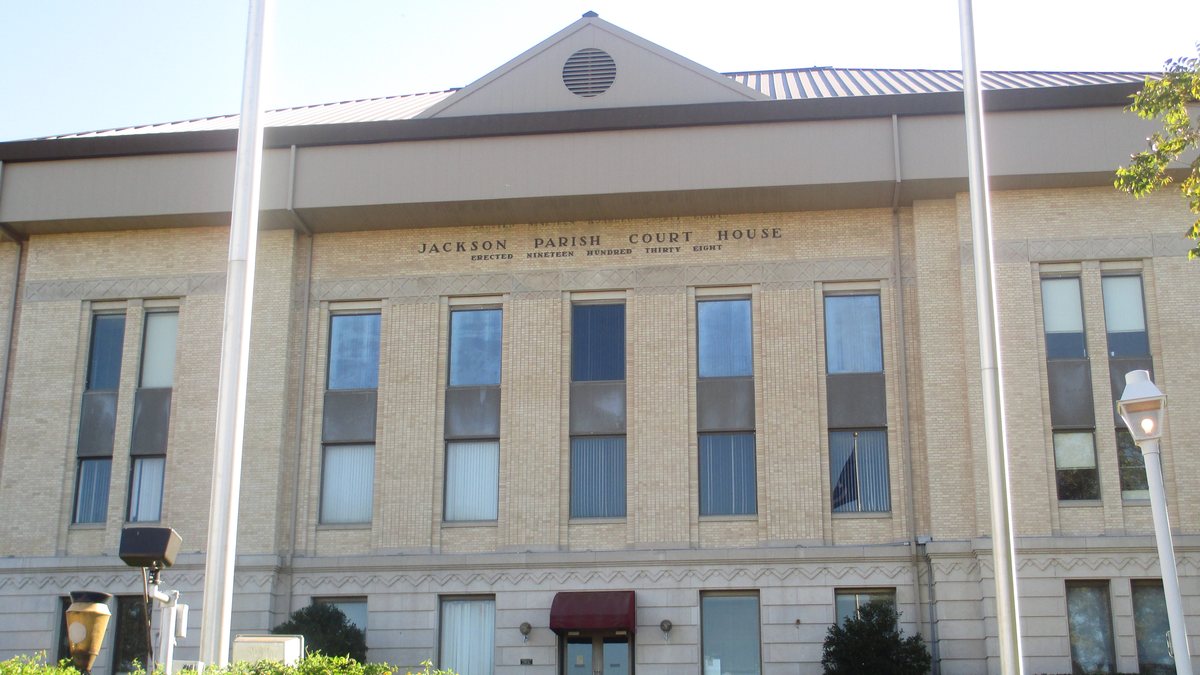 Educational briefing on the Office of the Sheriff for Jackson Parish, Louisiana — Jonesboro. The parish was formed in. — educational cover (regional illustration)