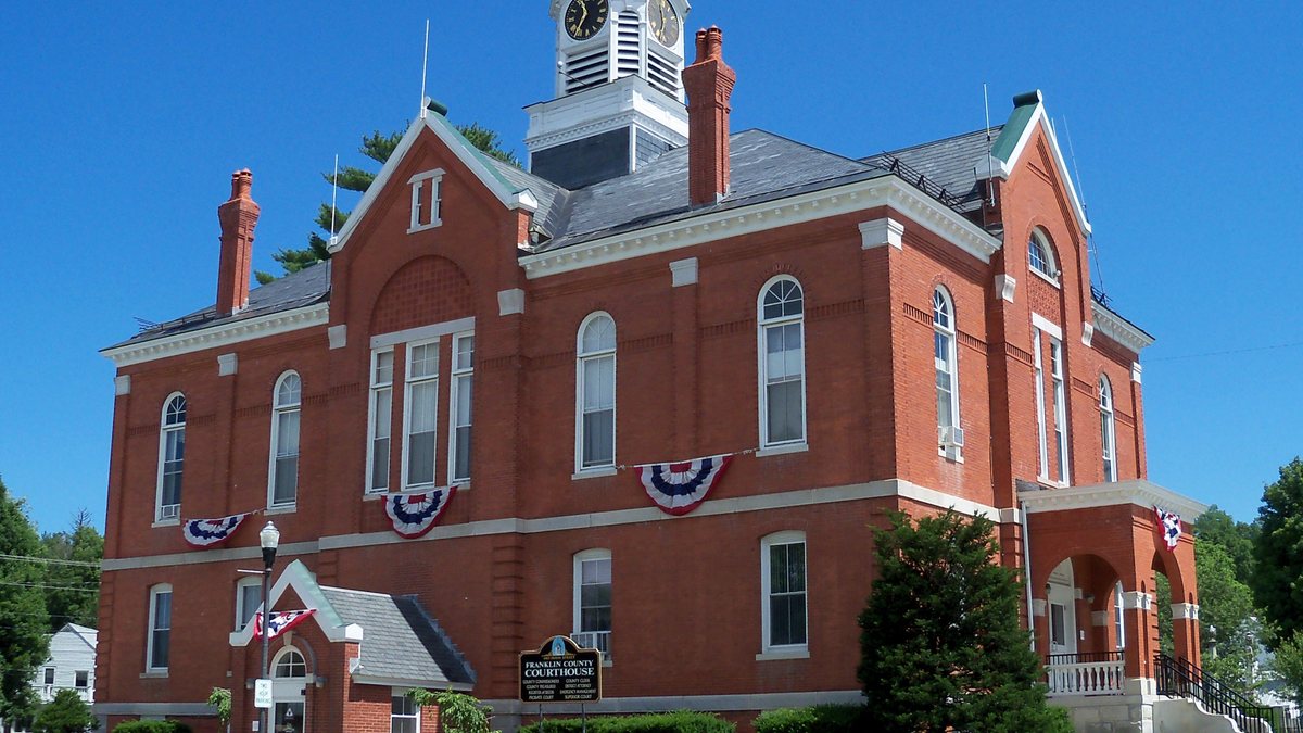Educational briefing on the Office of the Sheriff for Franklin County, Maine — Farmington. — educational cover (regional illustration)
