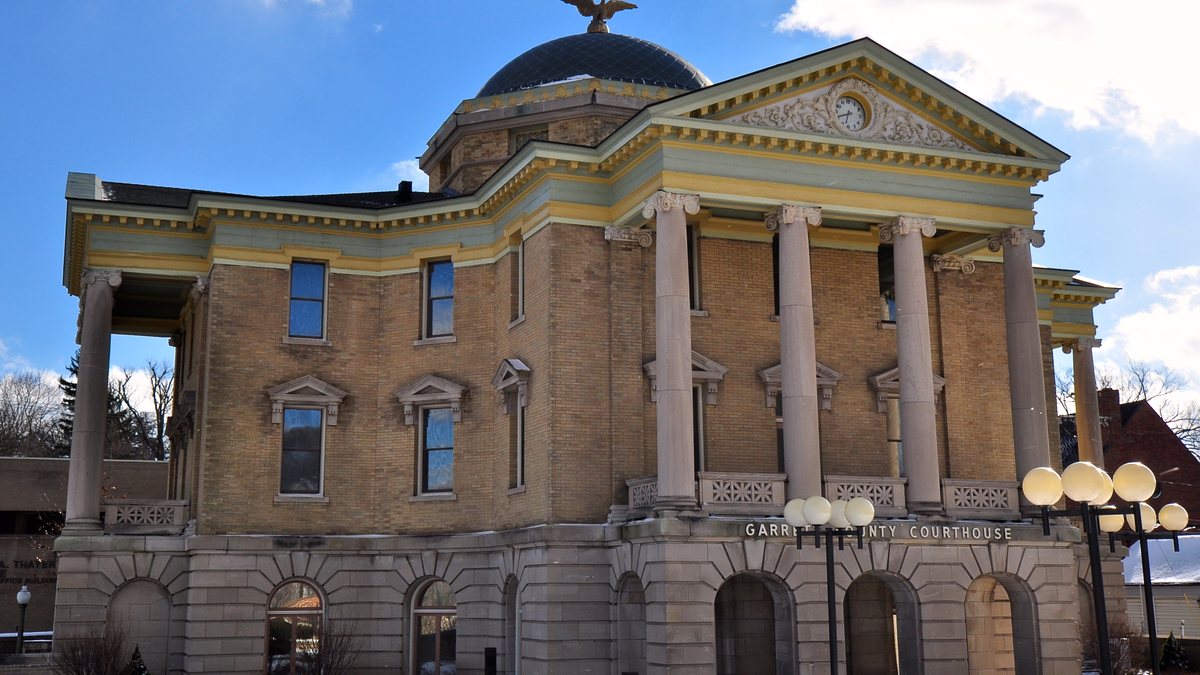 Educational briefing on the Office of the Sheriff for Garrett County, Maryland — Oakland. — educational cover (regional illustration)