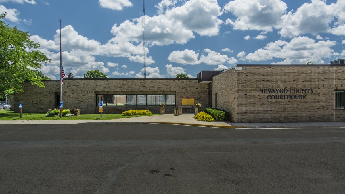 Educational briefing on the Office of the Sheriff for Newaygo County, Michigan — White Cloud. — educational cover (regional illustration)