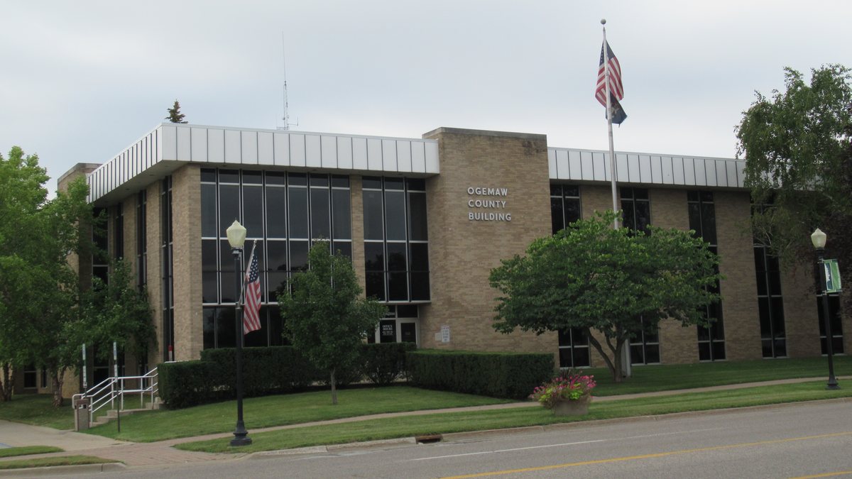 Educational briefing on the Office of the Sheriff for Ogemaw County, Michigan — West Branch. — educational cover (regional illustration)
