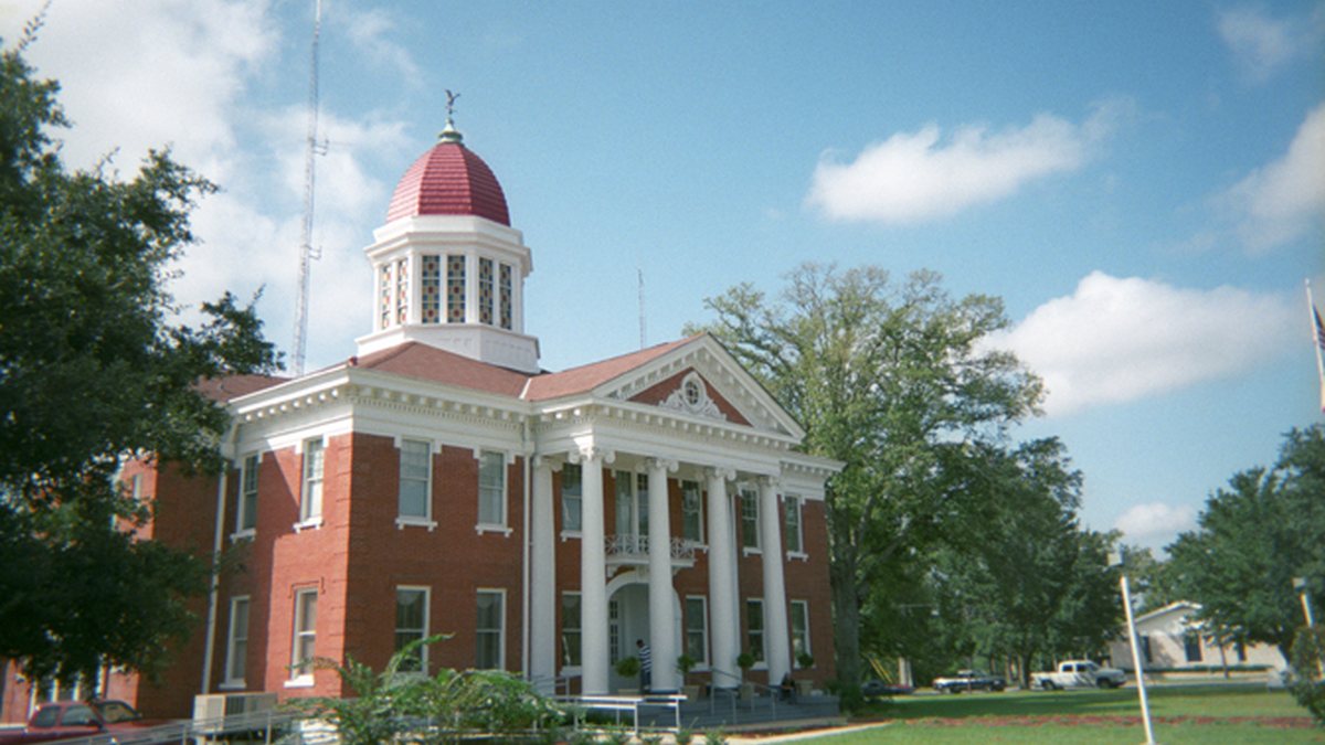Educational briefing on the Office of the Sheriff for George County, Mississippi — Lucedale. — educational cover (regional illustration)