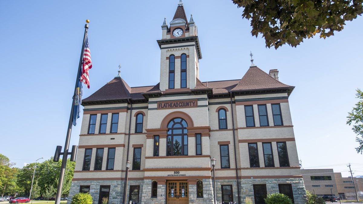 Educational briefing on the Office of the Sheriff for Flathead County, Montana — Kalispell. — educational cover (regional illustration)