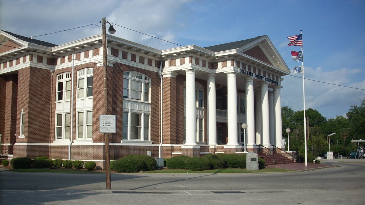 Educational briefing on the Office of the Sheriff for Columbus County, North Carolina — Whiteville. — educational cover (regional illustration)