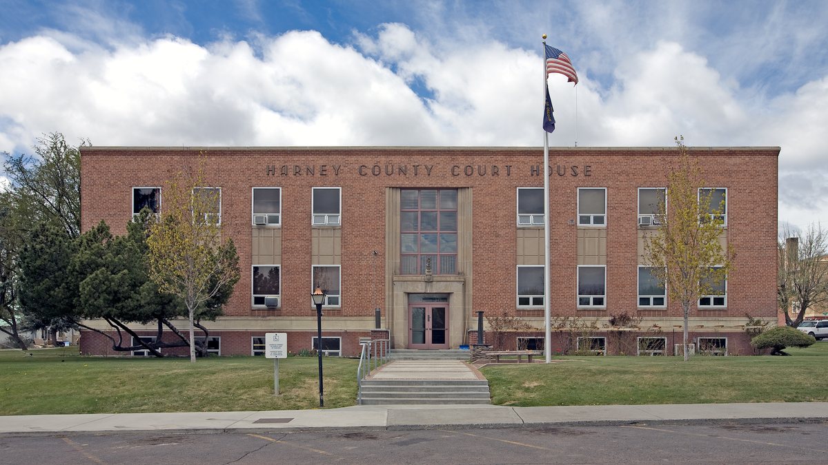 Educational briefing on the Office of the Sheriff for Harney County, Oregon — Burns. — educational cover (regional illustration)