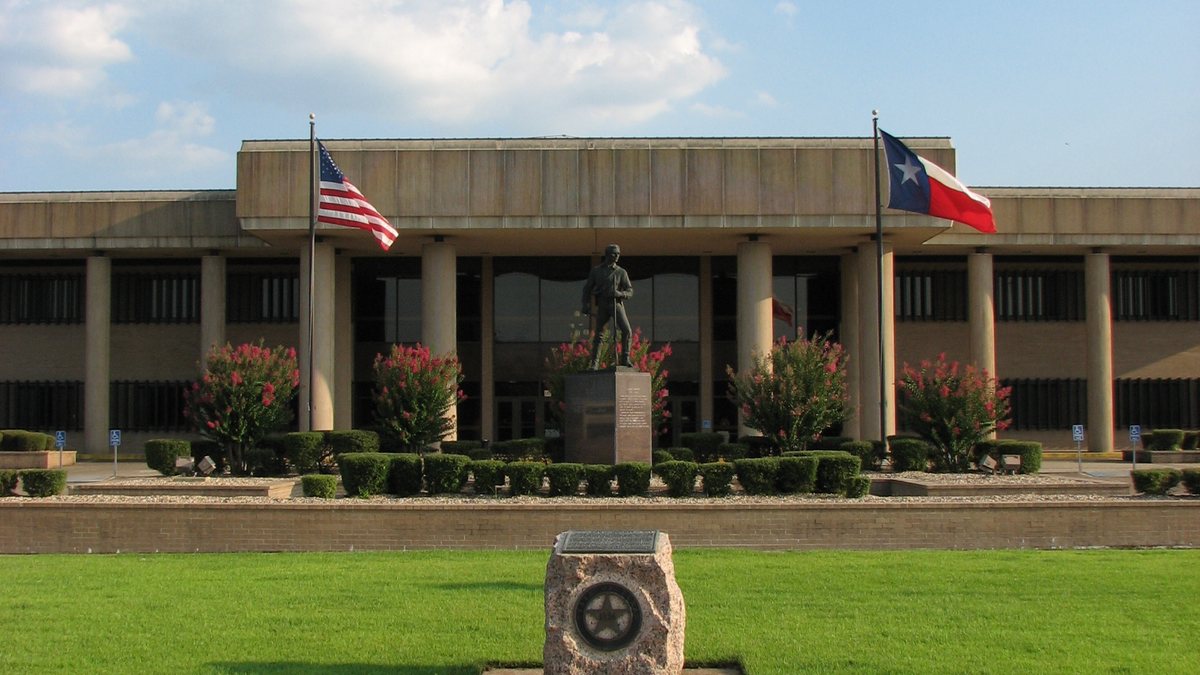 Educational briefing on the Office of the Sheriff for Bowie County, Texas — Boston, though its courthouse is located in New Boston. — educational cover (regional illustration)