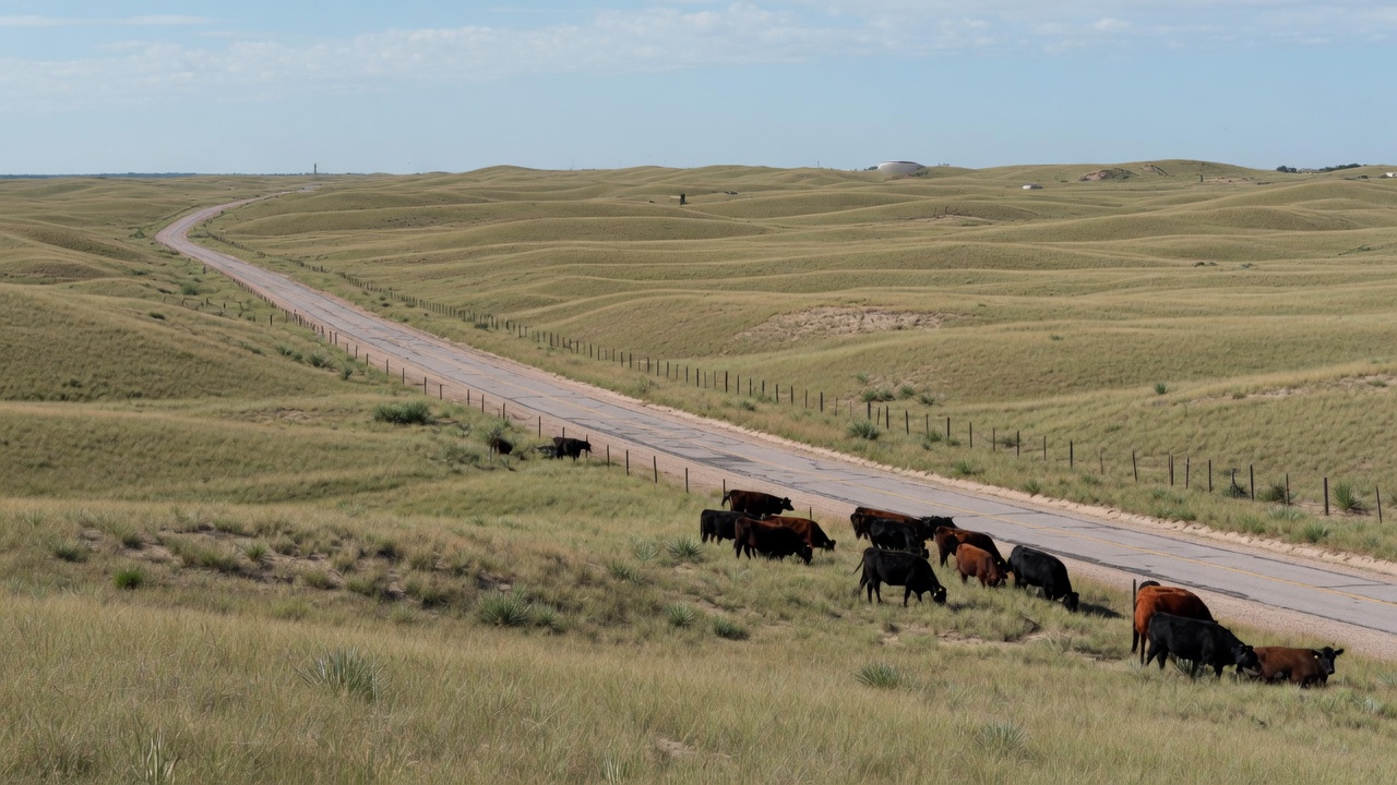 Sandhills civic land — educational cover (regional illustration of Nebraska)