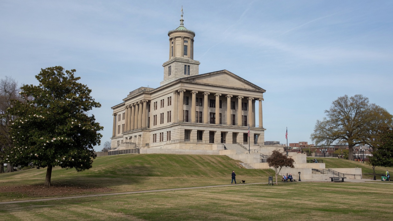 Nashville capitol hill — educational cover (regional illustration of Tennessee)