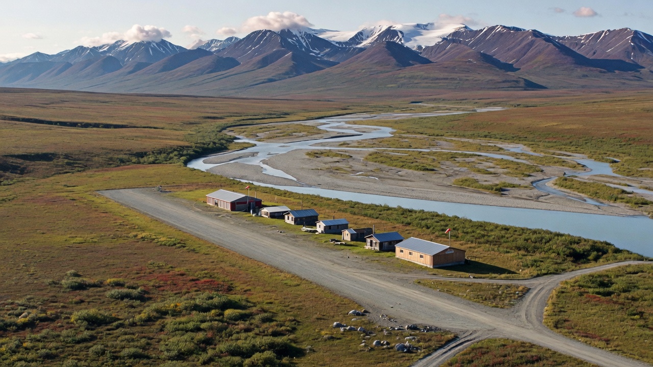 Bush civic land — educational cover (regional illustration of Alaska)