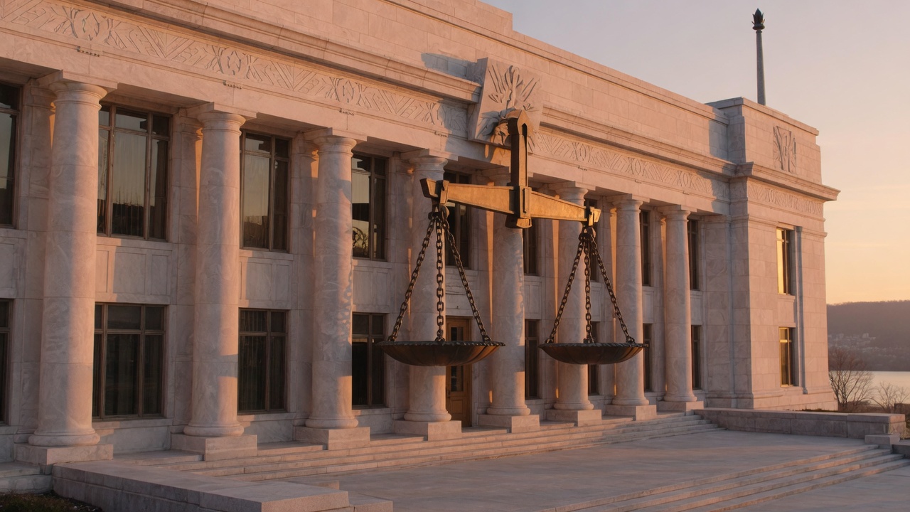 Albany justice house — educational cover (justice civic, American Future Type)