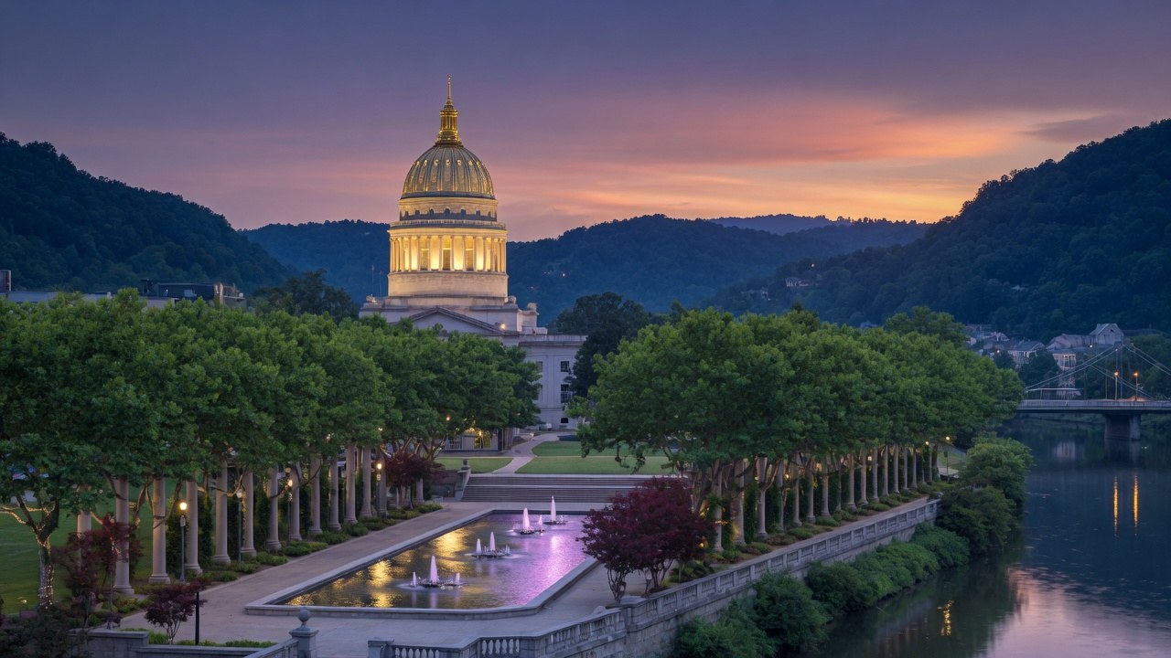 Kanawha civic forum at Charleston — educational cover (justice civic, American Future Type)
