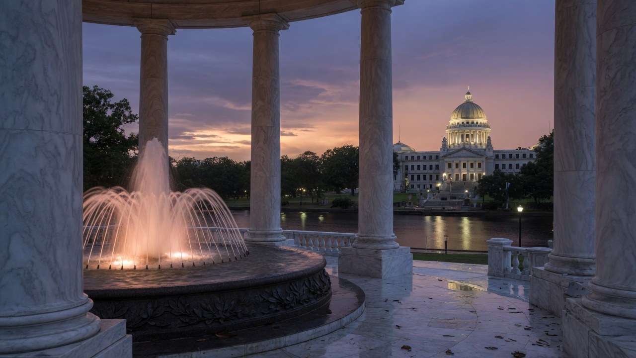 Jackson civic forum at the Pearl — educational cover (justice civic, American Future Type)