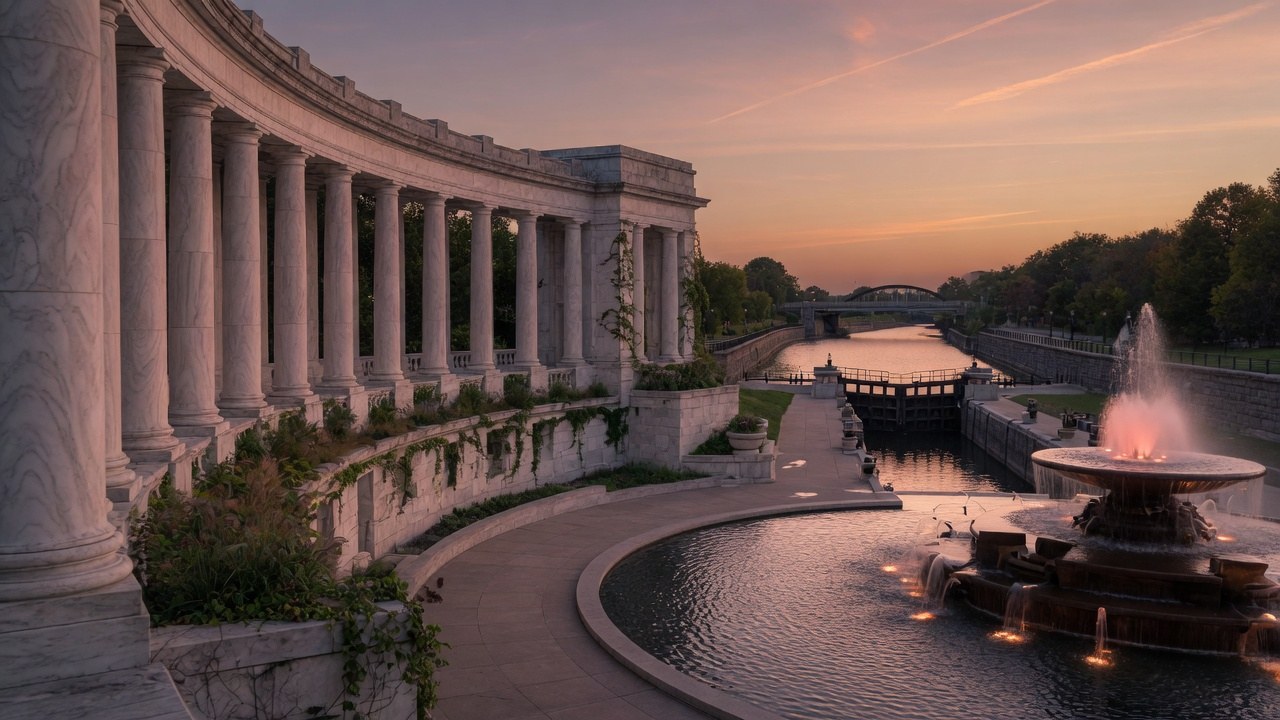 White River civic forum at Indianapolis — educational cover (justice civic, American Future Type)