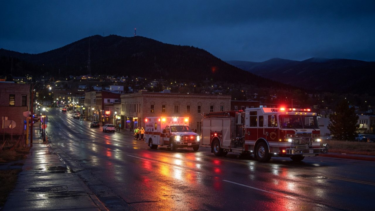 Last Chance Gulch night run under Mount Helena — educational cover (city-run action, American Future Type)