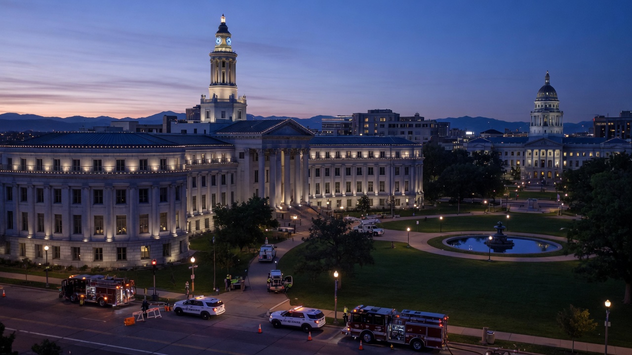 Civic Center night-run — educational cover (city-run action, American Future Type)