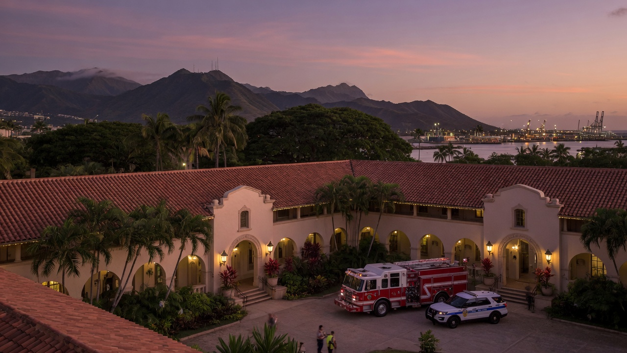 Honolulu Hale civic plaza — educational cover (city-run action, American Future Type)