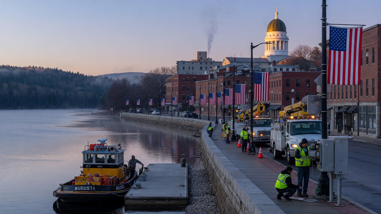 Kennebec dawn civic — educational cover (city-run action, American Future Type)