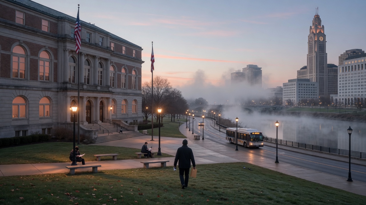 Broad Street dawn civic — educational cover (city-run action, American Future Type)