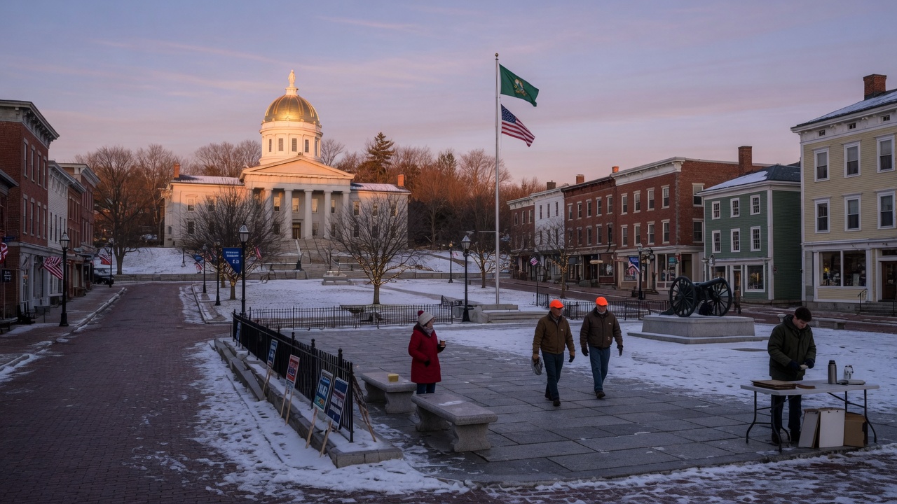State Street dawn civic — educational cover (city-run action, American Future Type)