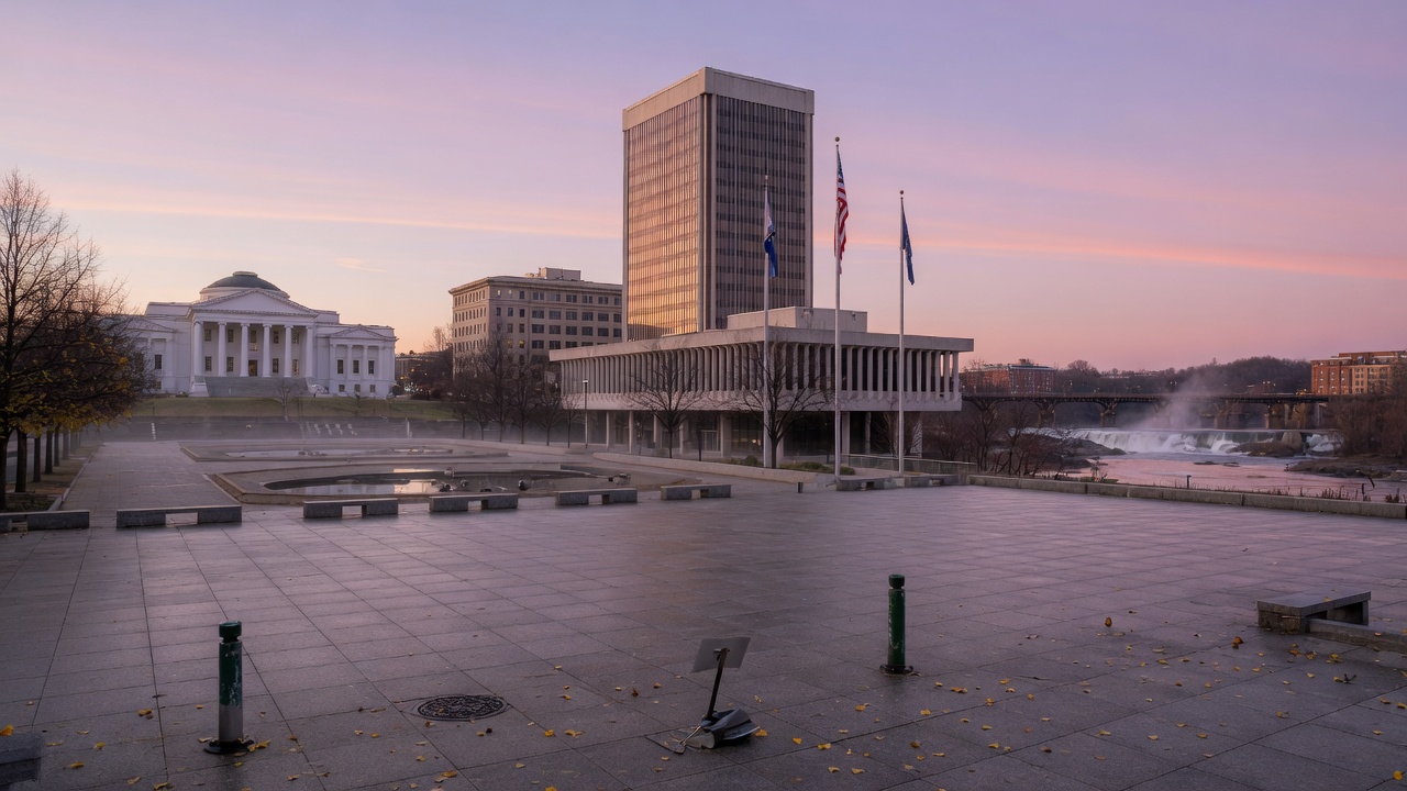 Capitol Square dawn civic — educational cover (city-run action, American Future Type)