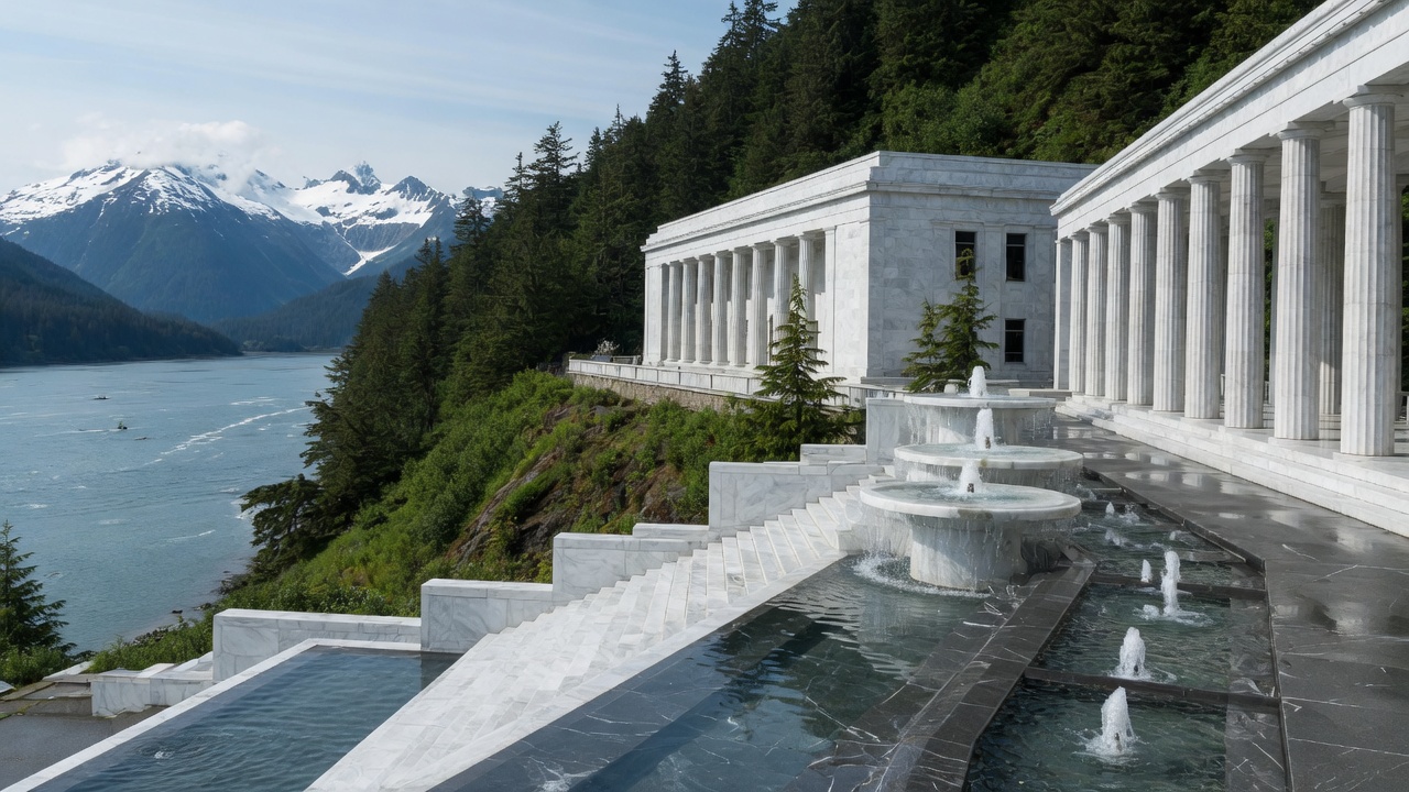 Juneau boule on Gastineau Channel — educational cover (Greek Senate, American Future Type)