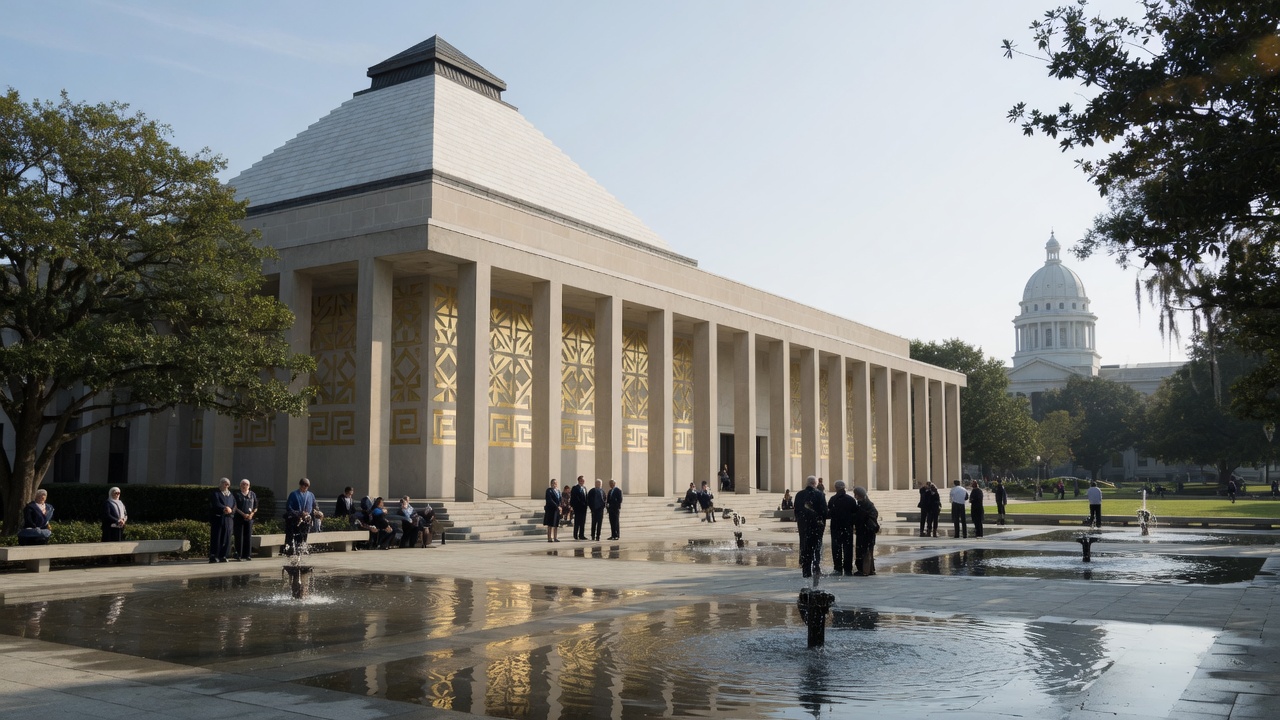 Raleigh Legislative Building, Union Square dome, and piedmont fountains — educational cover (Greek Orthodoxy civic grammar, American Future Type)